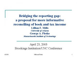 Bridging the reporting gap a proposal for more