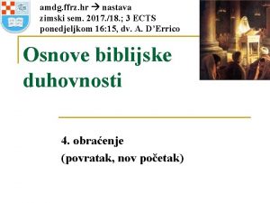 amdg ffrz hr nastava zimski sem 2017 18