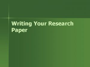 Writing Your Research Paper Using Sources n Direct