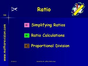 Ratio www mathsrevision com S 4 Simplifying Ratios