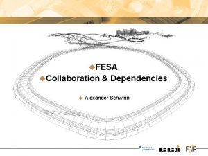 u FESA u Collaboration u Dependencies Alexander Schwinn