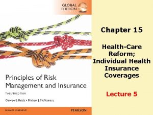 Chapter 15 HealthCare Reform Individual Health Insurance Coverages