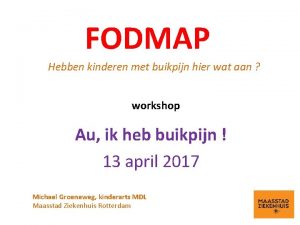 FODMAP Hebben kinderen met buikpijn hier wat aan