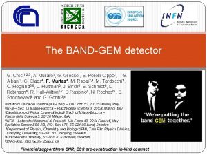 The BANDGEM detector G Croci 1 2 3