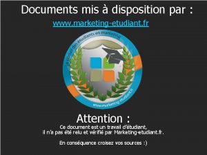 Documents mis disposition par Ecueils viter www marketingetudiant