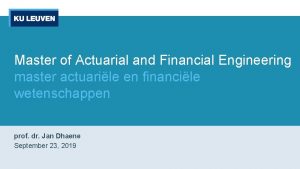 Master of Actuarial and Financial Engineering master actuarile