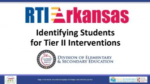 Identifying Students for Tier II Interventions Images in