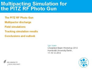 Multipacting Simulation for the PITZ RF Photo Gun