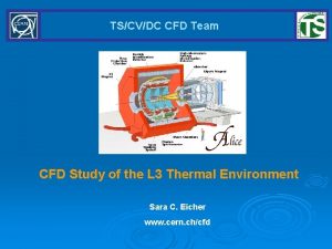 TSCVDC CFD Team CFD Study of the L