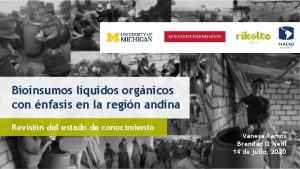 Bioinsumos lquidos orgnicos con nfasis en la regin