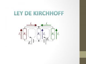 LEY DE KIRCHHOFF Conceptos previos de las leyes