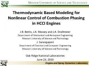 Thermodynamic Based Modeling for Nonlinear Control of Combustion