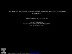 Sire selection and genetic improvement of dairy cattle