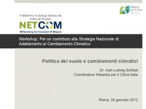 Piattaforma di dialogo italiana del Patto dei Sindaci