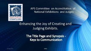 APS Committee on Accreditation of National Exhibitions and