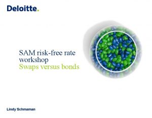 SAM riskfree rate workshop Swaps versus bonds Lindy