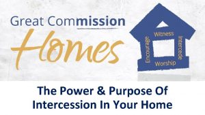 The Power Purpose Of Intercession In Your Home