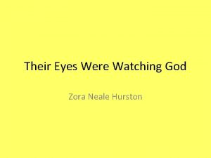 Their Eyes Were Watching God Zora Neale Hurston