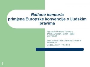 Ratione temporis primjena Europske konvencije o ljudskim pravima