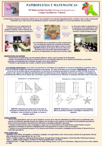 PAPIROFLEXIA Y MATEMATICAS M Beln Garrido belengarridogmail com