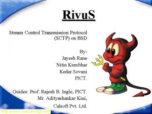 Rivu S Stream Control Transmission Protocol SCTP on