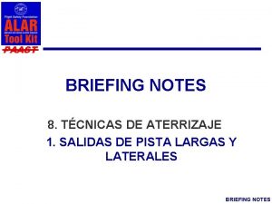 PAAST BRIEFING NOTES 8 TCNICAS DE ATERRIZAJE 1