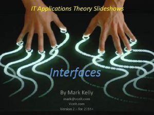 IT Applications Theory Slideshows Interfaces By Mark Kelly