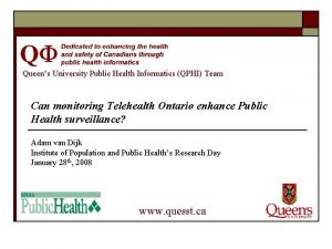 Queens University Public Health Informatics QPHI Team Can