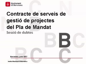 Contracte de serveis de gesti de projectes del