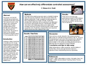 How can we effectively differentiate controlled assessment C
