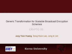 Generic Transformation for Scalable Broadcast Encryption Schemes CRYPTO