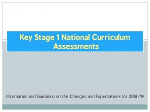 Key Stage 1 National Curriculum Assessments Information and