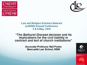 Law and Religion Scholars Network LARSN Annual Conference