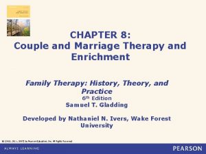 CHAPTER 8 Couple and Marriage Therapy and Enrichment