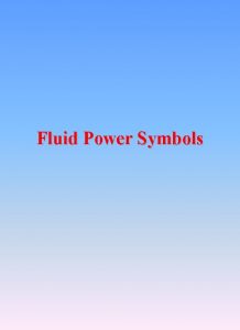 Fluid Power Symbols Hydraulic Lines Working Hydraulic Line