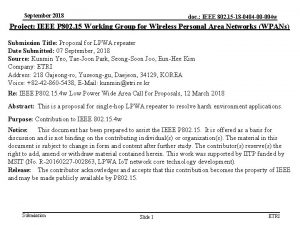 September 2018 doc IEEE 802 15 18 0404