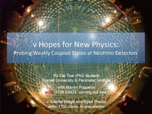 Hopes for New Physics Probing Weakly Coupled States