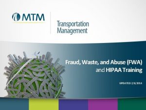 Fraud Waste and Abuse FWA and HIPAA Training