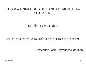 UCAM UNIVERSIDADE CANDIDO MENDES NITERI RJ PERCIA CONTBIL