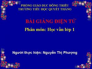 PHNG GIO DC NG TRIU TRNG TIU HC