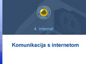 Udbenik informatike za 7 razred 4 Internet Komunikacija