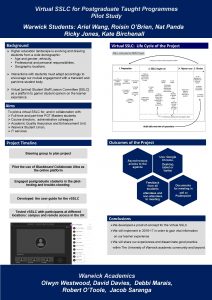 Virtual SSLC for Postgraduate Taught Programmes Pilot Study