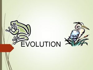 EVOLUTION Charles Darwin Darwins Theory of Evolution or