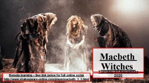 Macbeth Witches Remote learning See link below for