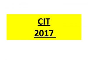 CIT 2017 A Podatnicy podatku dochodowego od osb