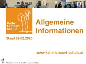 Allgemeine Informationen Stand 29 02 2020 www kathilampertschule