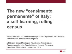 The new censimento permanente of Italy a selflearning