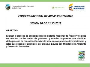 CONSEJO NACIONAL DE AREAS PROTEGIDAS SESION 10 DE