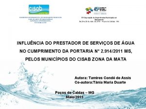 CONSRCIO INTERMUNICIPAL DE SANEAMENTO BSICO DA ZONA DA