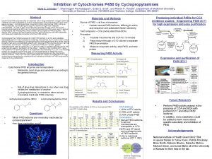 Inhibition of Cytochromes P 450 by Cyclopropylamines Molly